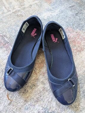 Puma Navy Women's Slip-On Ballet Flats Bixley